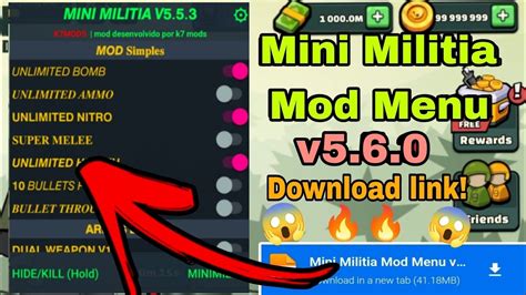 mini militia mod menu apk v5.3.4 download|Mini Militia War.io v5.5.0 (Mod Menu/Unlimited Ammo/Unlocked).